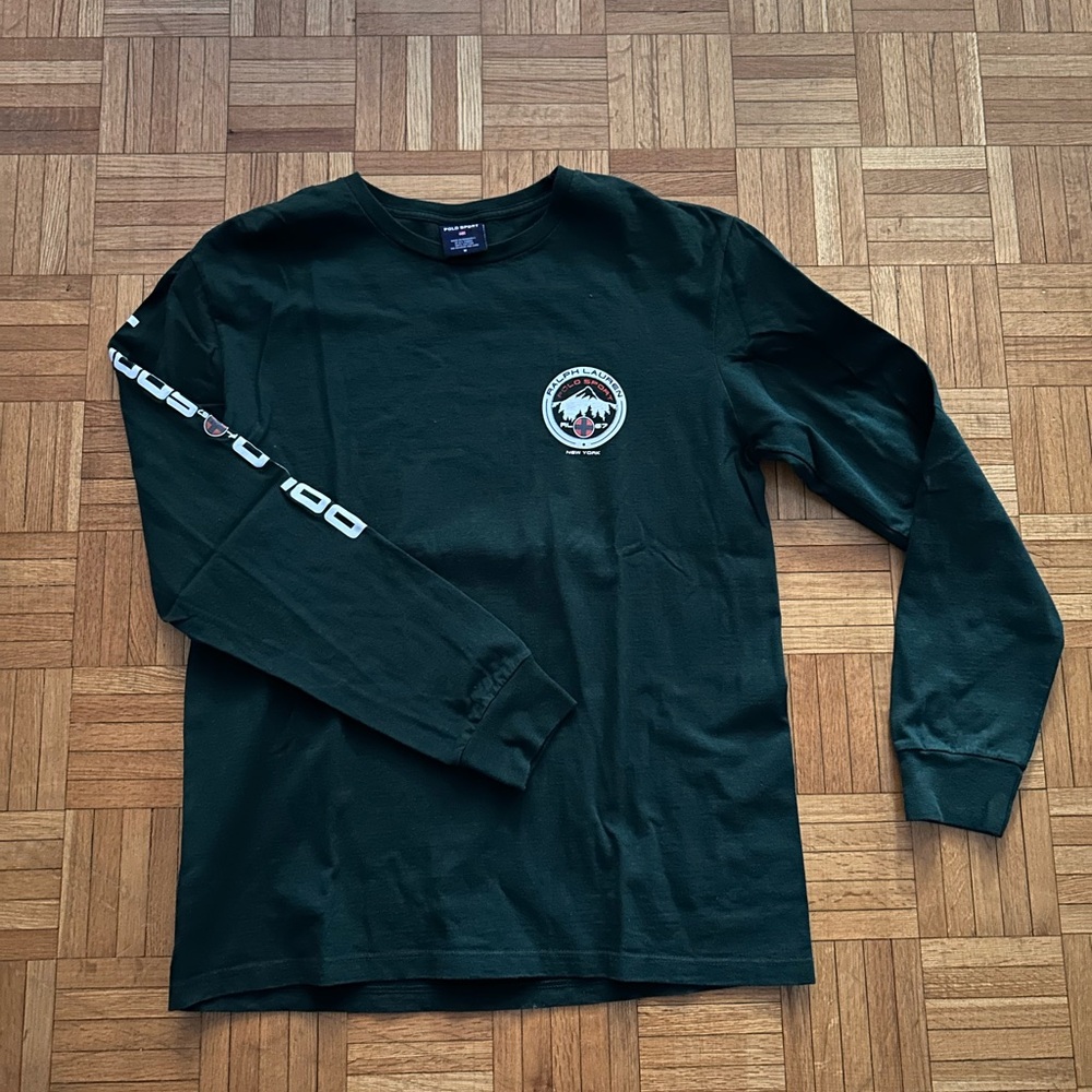 Polo Sport by Ralph Lauren Dark Green Long Sleeve Logo Tee